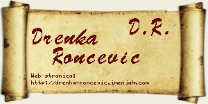 Drenka Rončević vizit kartica